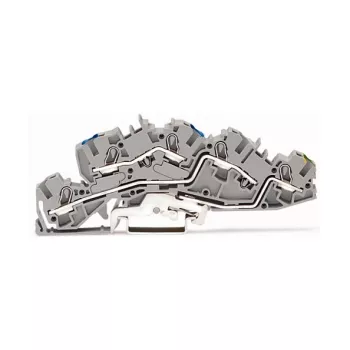 WAGO 2005-7646 Through Terminal Block, 3-Conductor, 400V, 24A, 2.5mm², Gray