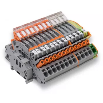 WAGO 2007-8874 Terminal Block for Current/Voltage Transformers, 4 Connection Points, Gray, CAGE CLAMP