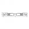 WAGO Female Connector 770-203/035-000 with Strain Relief Housing, Black
