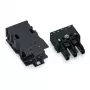WAGO Female Connector 770-203/035-000 with Strain Relief Housing, Black