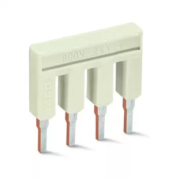 WAGO 2002-408 TOPJOB S 4-Conductor Through Terminal Block, 2.5 mm², 25 A, Gray, DIN Rail Mount