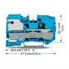 WAGO Neutral Disconnect Terminal 10 mm² 1 Conductor Blue