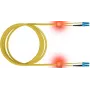EASYLAN ZVK LSD02200075 Fiber Optic LED Patch Cable Premium Duplex LC/LC 9/125 OS2 7.5 m Yellow