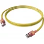 EasyLan DualBoot LED Patch Cable RJ45 S/FTP Cat.6A (Class EA) with saCon Connector - LSOH - Yellow