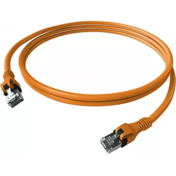 EasyLan saCon DualBoot Patch Cable S/FTP Cat.6A Orange 2.0m