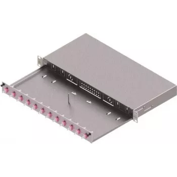 ZVK EasyLan Fiber Optic Distribution Panel Basic LSB0B224 Grade C 1U 12 Ports 12x LC-Duplex OM4