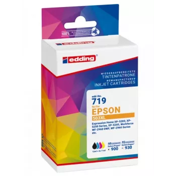 Edding Compatible Ink Cartridge Combo Pack Replaces Epson 503XL T09R1 Black, Cyan, Magenta, Yellow (4 Pack) High Yield