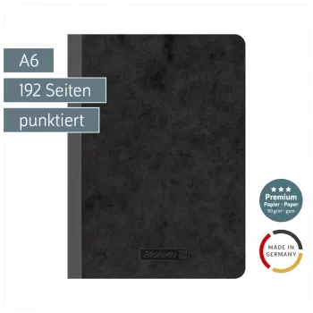 BRUNNEN FACT!plus Notebook DIN A6 Dot Grid Hardcover Black