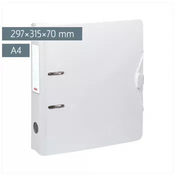 BRUNNEN WAVE Lever Arch File White Plastic 7.0 cm DIN A4