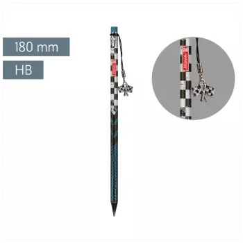 Brunnen Fast Wheels HB Graphite Pencil Blue with Eraser 1 Piece