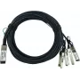 BLUEOPTICS Compatible Extreme Networks 100G-QSFP-4SFP-1M BlueLAN Passive 40GBASE-CR4 QSFP to 4x10GBASE-CR SFP+ Direct Attach Breakout Cable, 1 Meter, AWG30