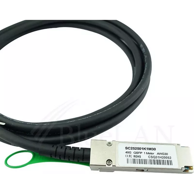 BlueOptics Compatible Maipu QSFP-STACK-30 BlueLAN QSFP Direct Attach Cable, 40GBASE-CR4, Ethernet/Infiniband QDR, 30AWG, 3 Meter (QSFP-STACK-30-BL)