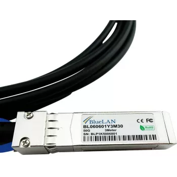 BlueLAN Mellanox MCP2M50-G01AE30 Compatible Direct Attach Cable (DAC) - Passive 50 Gigabit Twinaxial Copper - SFP56 to SFP56 - 1 Meter