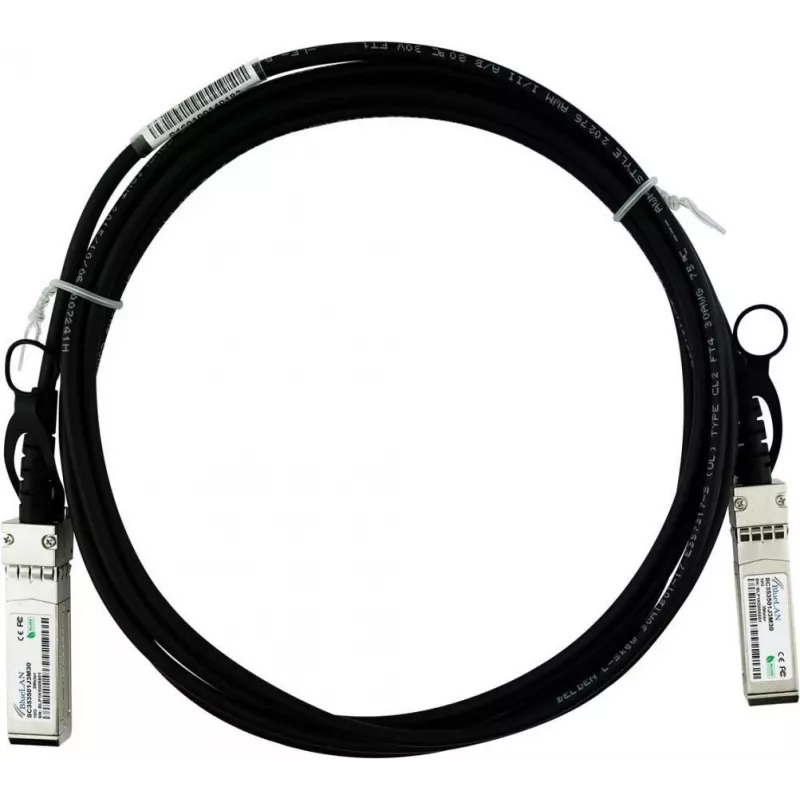 BlueLAN HPE R9F83A Compatible SFP+ Direct Attach Cable (DAC) - Passive 10 Gigabit Twinaxial Copper - 3m