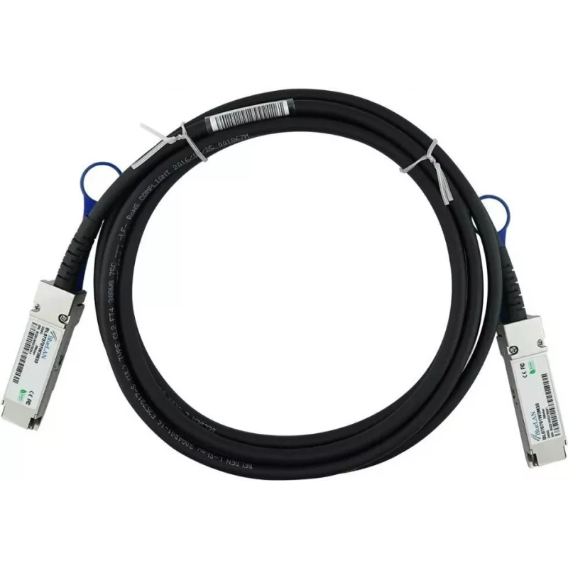 BlueOptics Lenovo B4QQ Compatible BlueLAN Direct Attach Cable (DAC) Passive 200 Gigabit Twinaxial Copper QSFP56 to QSFP56 0.5m