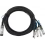 BlueOptics HPE Q9S72A Compatible BlueLAN Passive 100GBASE-CR4 QSFP28 to 4x25GBASE-CR SFP28 Direct Attach Breakout Cable, 1m, AWG26