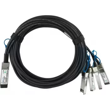 BlueLAN Compatible NVIDIA 980-9I48M-00C01A-NV Passive Ethernet 100GBASE-CR4 QSFP28 to 4x25GBASE-CR SFP28 Direct Attach Breakout Cable, 2m, AWG26