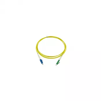 BlueOptics Simplex Fibre Optic Patch Cable, LC-UPC to LC-APC, Single Mode OS2, 50m, Yellow