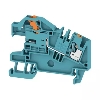 Weidmüller AITB 2.5 BB NDT BL Neutral Conductor Disconnect Terminal Block, Blue, 2.5 mm², Screw Connection