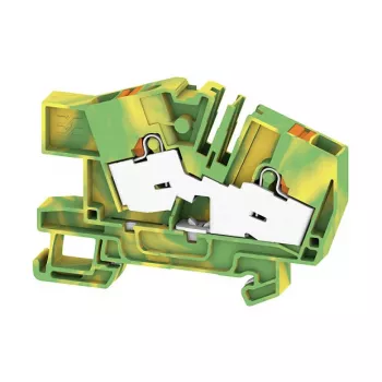 Weidmüller AITB 6 BB 2C PE Protective Earth Terminal Block, PUSH IN, 6 mm², 41 A, 800 V, Green/Yellow