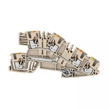 Weidmüller AITB 2.5 BB L-L-PE Installation Terminal Block, PUSH IN, 3-Potential, 2.5 mm², Black