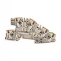Weidmüller AITB 2.5 BB L-L-PE Installation Terminal Block, PUSH IN, 3-Potential, 2.5 mm², Black
