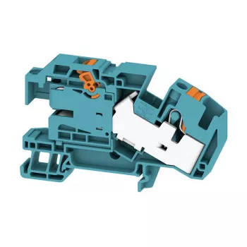 Weidmüller AITB 16 BB NDT BL Fuse Terminal Block, Screw Connection, 400 V, 6.3 A, Blue, 10 mm Stripping Length