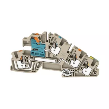 Weidmüller AITB 4 BB NDT-L-PE Installation Terminal Block, PUSH IN, 4 mm², Grey