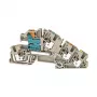 Weidmüller AITB 4 BB NDT-L-PE Installation Terminal Block, PUSH IN, 4 mm², Grey