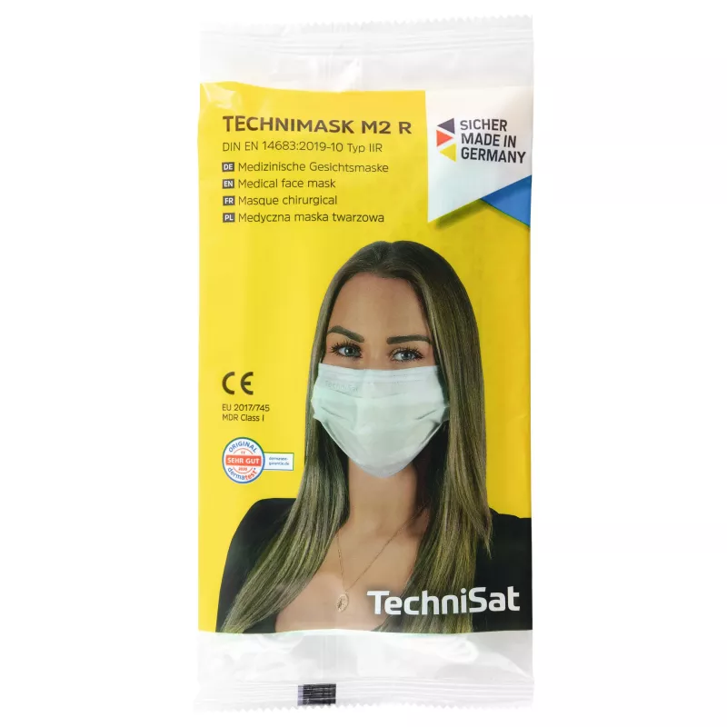 TECHNIMASK M2 R Medical Face Mask Type IIR, 50-Pack, Blue