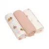 Lassig Muslin Swaddle Blanket Set of 3 85x85cm Little Mateys Spicy Orange