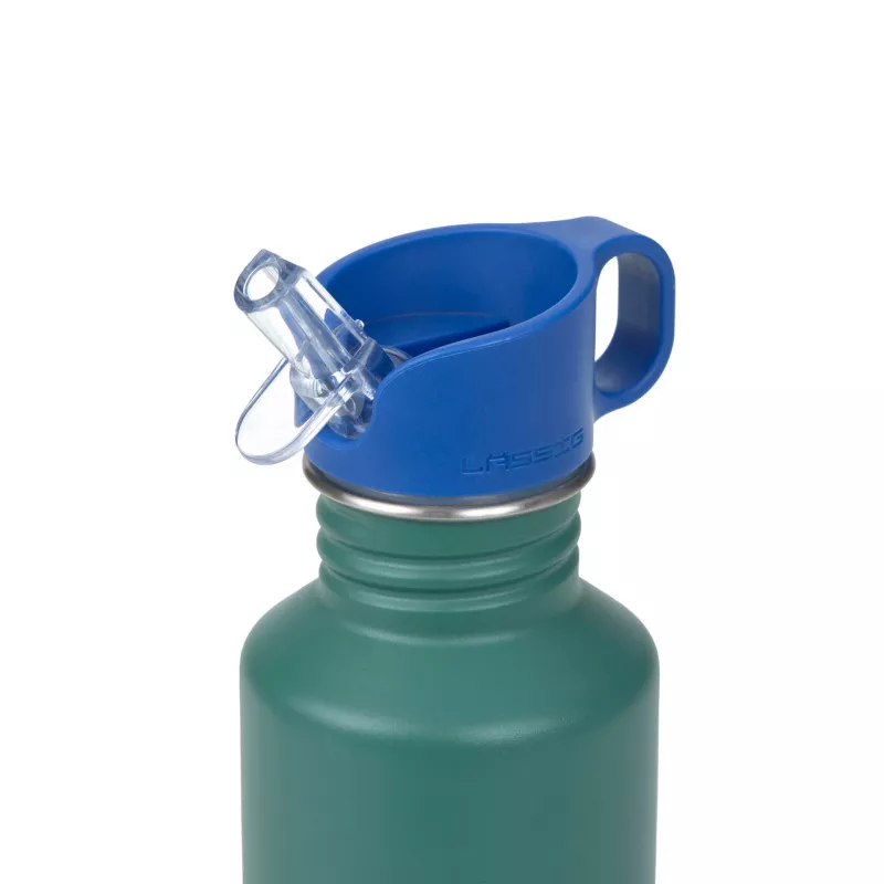Lassig Stainless Steel Bottle with Spout and Handle 500 ml Little Gang Rainbow Green
