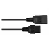 Kabelmeister Power Extension Cable C20 to C19, Black, 1.5m