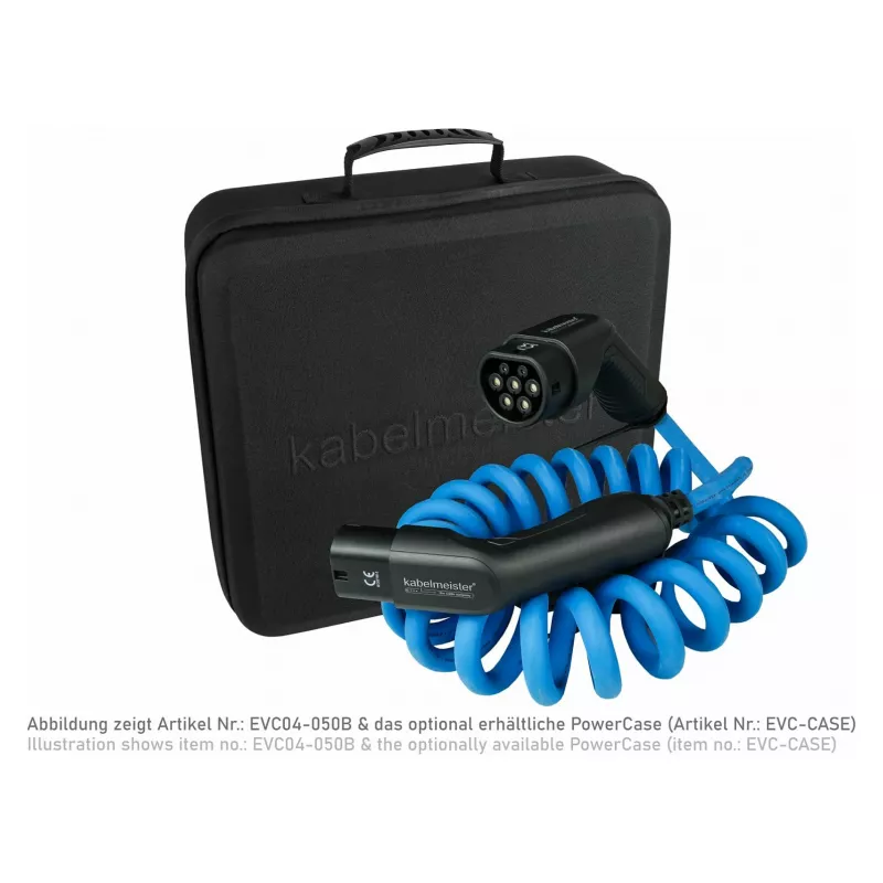 KABELMEISTER Mode 3 Type 2 EV Charging Cable 11 kW 16 A 3-Phase Coiled 5 m Black