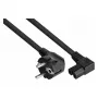 Kabelmeister Power Cable Schuko Plug Type E+F (90° Angled) to IEC C15 Socket (Straight), 1.8m, Black