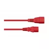 Kabelmeister Cold Device Extension Cable C14 to C13, Red, 0.5m, 3x0.75mm²