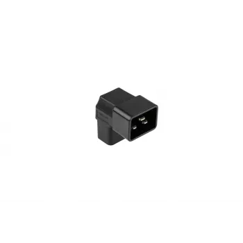 Kabelmeister Power Adapter C20 Male to C19 Female Angled Up/Down - 16A 250V 4000W Black