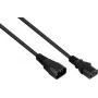 Kabelmeister Power Extension Cable C14 to C13 Black 0.5m