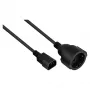 Kabelmeister Power Cord C14 to Schuko Female Black 0.5m