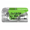 WAGO 221-422 2-Conductor Compact Splicing Connector, 0.14-4 mm², Transparent/Orange