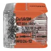 WAGO 221-420 Compact Splicing Connector with Levers, 10-Conductor, 0.2-4 mm², Transparent Housing, Orange Lever, 10-Pack