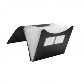 FolderSys Expanding File 12 Compartments Black