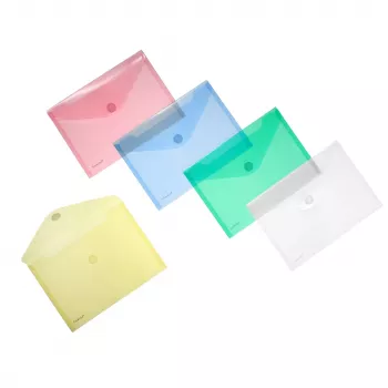 FolderSys Document Sleeve DIN A5 Landscape Assorted 10 Pieces/Pack