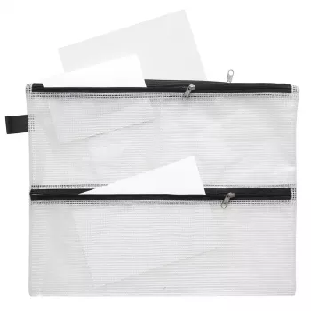 FolderSys A4 Zipper Pouch Document Bag Transparent