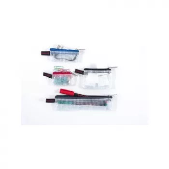 FolderSys 4 Zipper Pouches Set 1x 170x40 mm Grey 3x 80x55 mm Black/Grey
