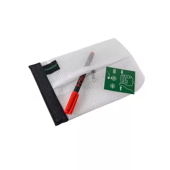 FolderSys SnapBag DIN A6 Clear Transparent PVC-Free Document Wallet with Black Seam