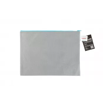 FolderSys A4 Zipper Pouch Grey Opaque Non-Woven PP 270 x 350 mm