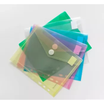 FolderSys 10 Document Pockets DIN A5 Assorted Colors Grained 0.20 mm