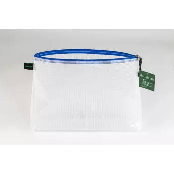 Foldersys Document Zipper Bag A4 Transparent/Blue 0.28 mm 1 pc
