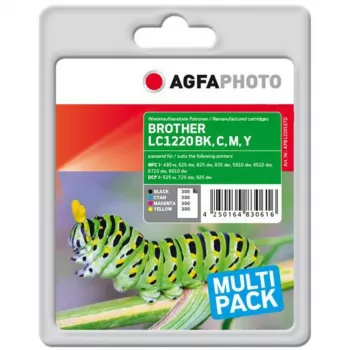 AGFAPHOTO APB1220SETD Compatible Ink Cartridge Multipack 4-Pack Black Yellow Cyan Magenta High Yield XL